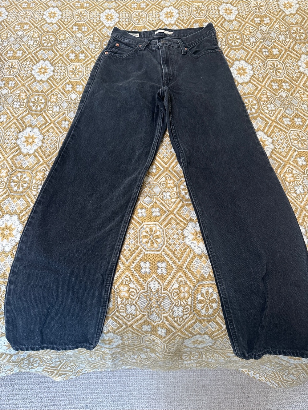 Levi's Black Washed Dad Jeans